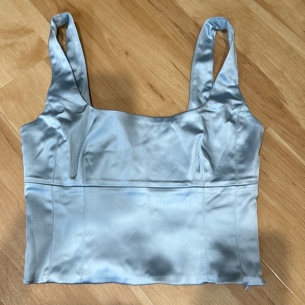 Aritzia Wilfred bustier silk top